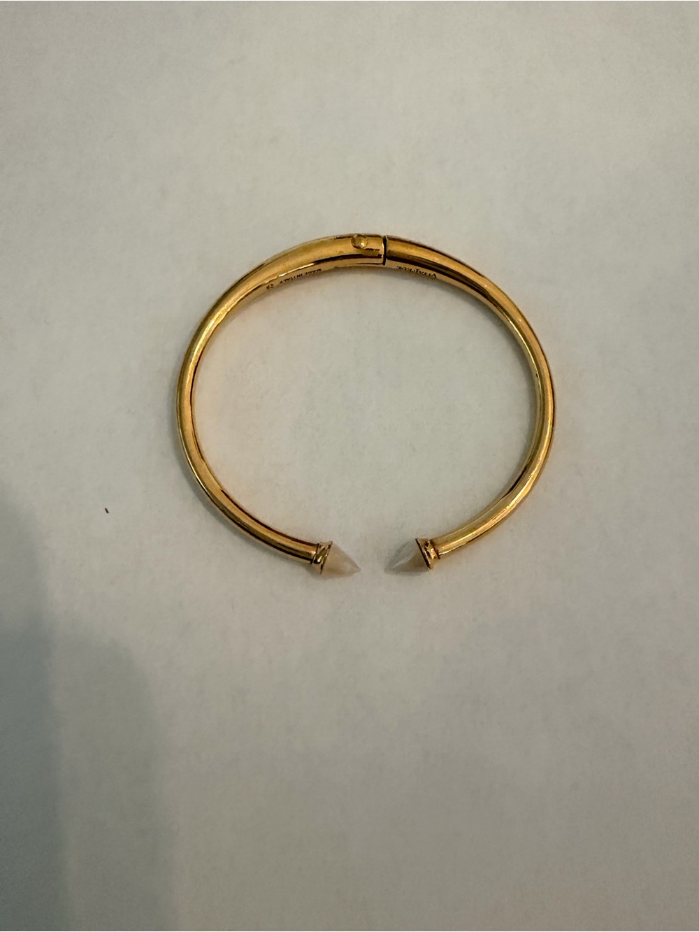 Vita Fede Ultra Mini Titan Stone Bracelet in Gold Finish and White Stone Tips